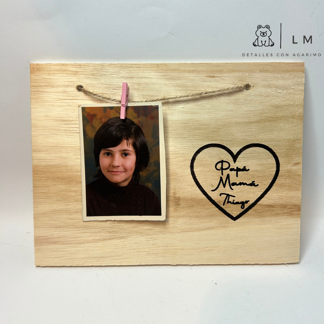 Marco en madera de fotos personalizado📸