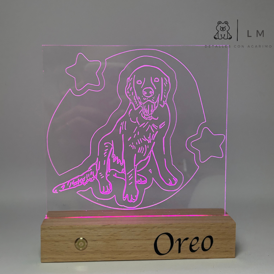 Lámpara LED multicolor personalizada con fotos 🎨