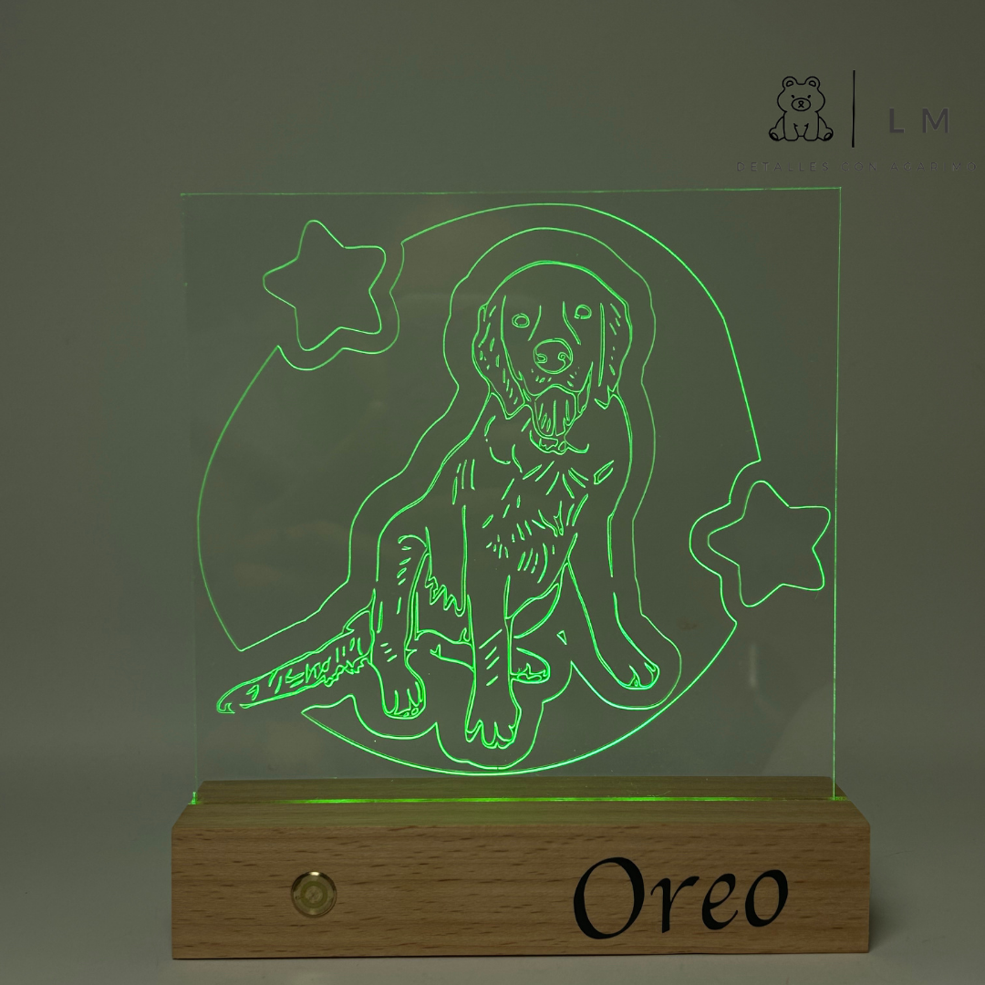 Lámpara LED multicolor personalizada con fotos 🎨